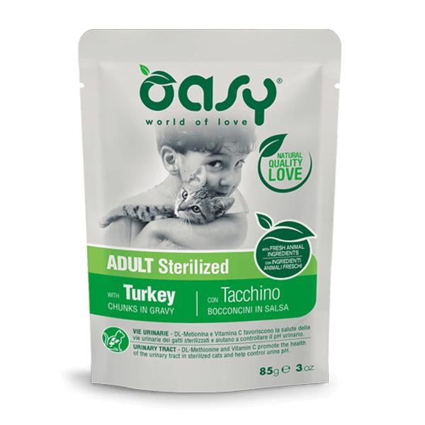 Корм для кошек влажный OASY CAT Sterilized индейка 85 г (000025578)