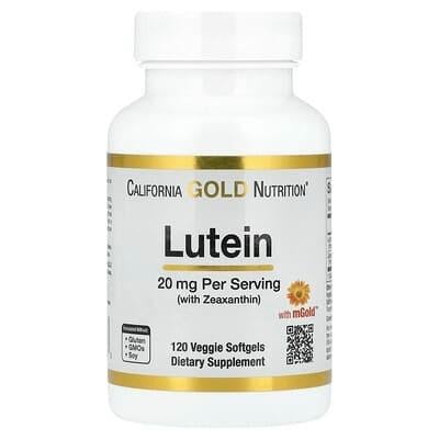 Лютеин с зеаксантином California Gold Nutrition Lutein 20 мг 120 капс. - фото 1 Лютеин с зеаксантином California Gold Nutrition Lutein 20 мг 120 капс. - фото 1