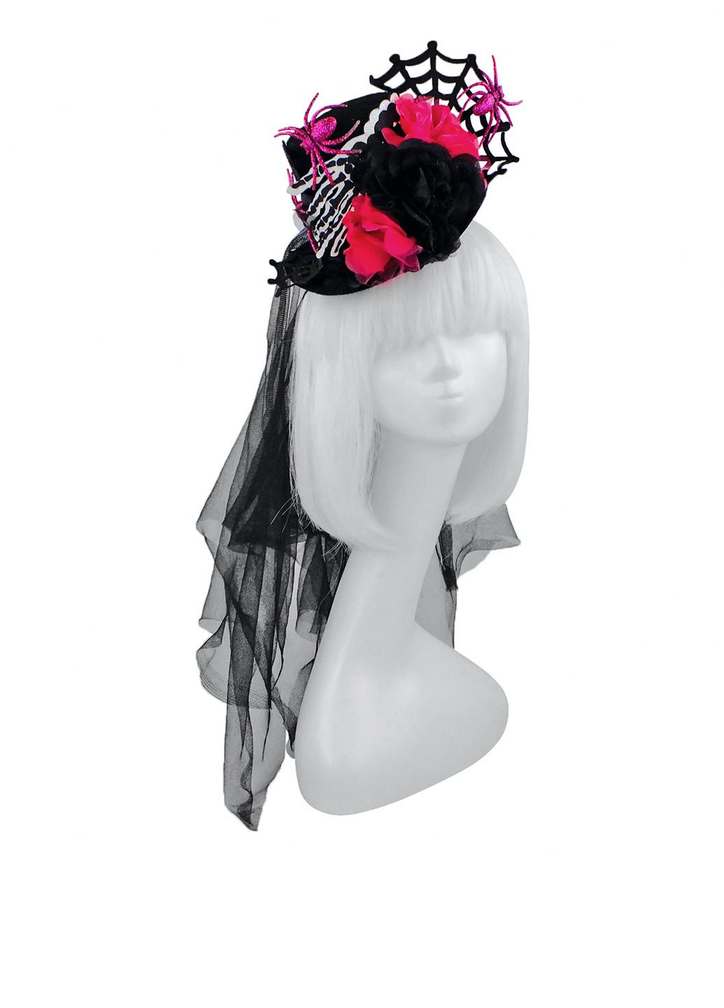 Шляпка Glamorous Spider с фатой (19-983BLK-ML)