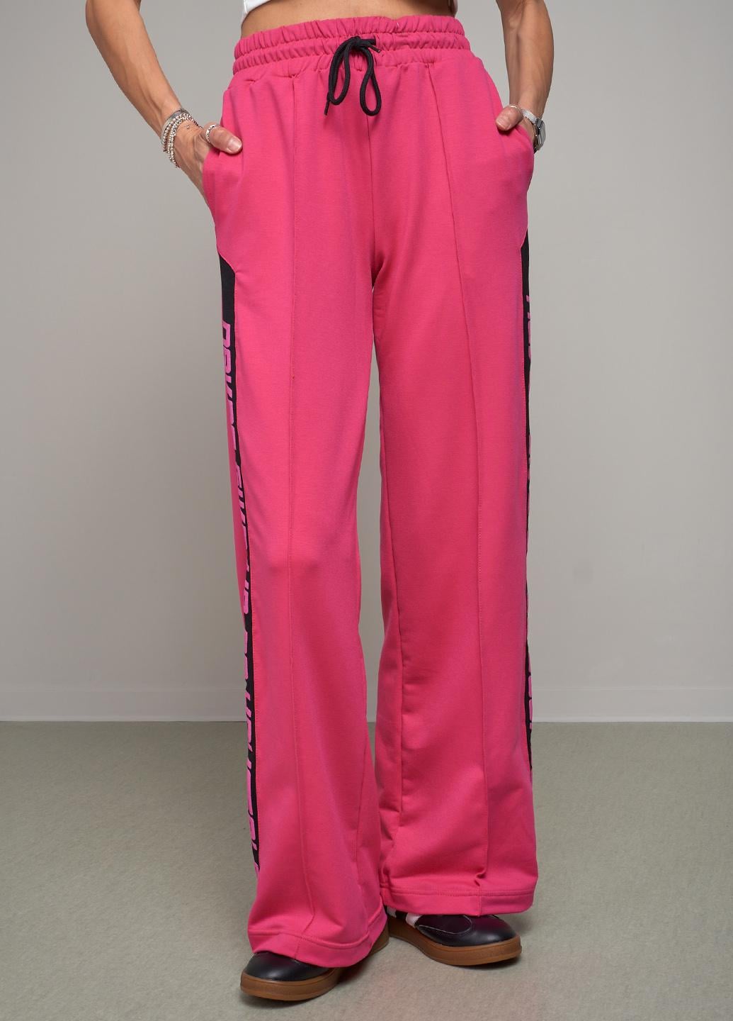 Спортивные штаны женские широкие SCARLET 103256 S Малиновый (103256_S)