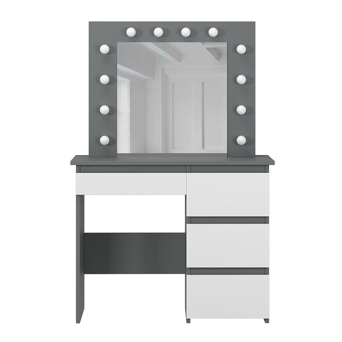 Туалетний столик Beauty 940х430х1400 мм Графіт/Білий діамант (GATB31070100000) - фото 1 Туалетний столик Beauty 940х430х1400 мм Графіт/Білий діамант (GATB31070100000) - фото 1