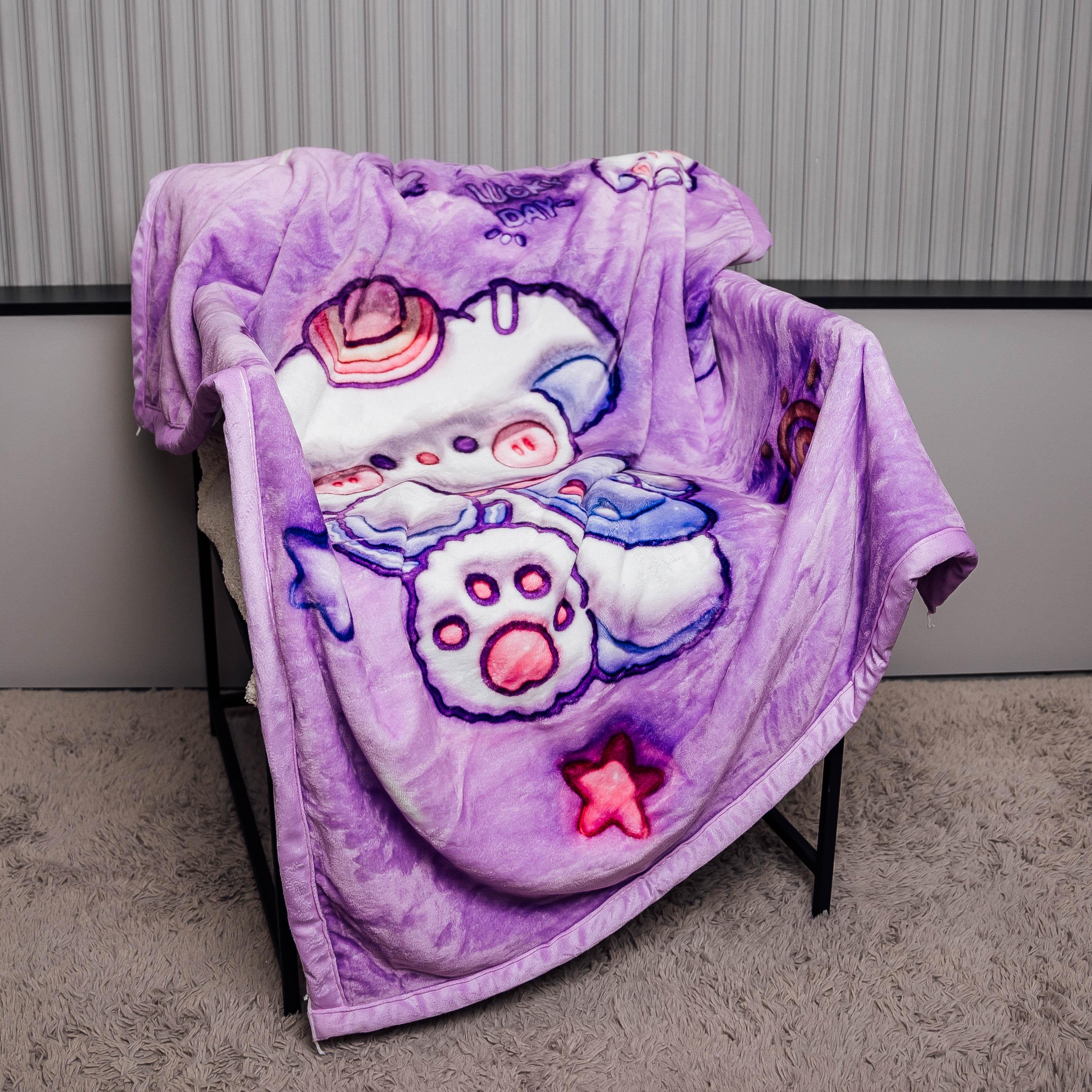 Плед дитячий 3D малюнки 110x140 см Аргіл фіолетовий (88131) - фото 1