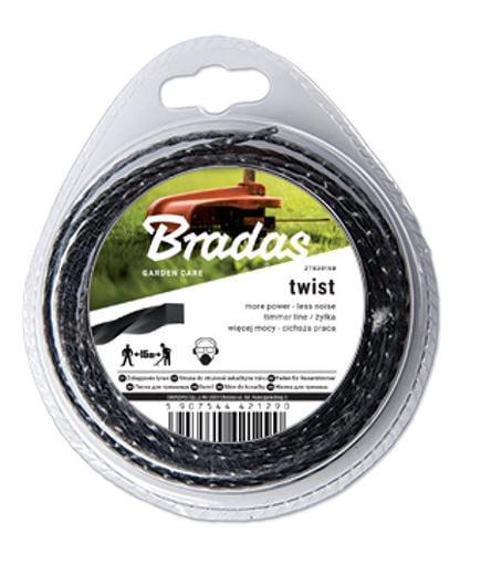 Леска для триммера Bradas Twist 2,7 мм 15 м (ZTS2715B)