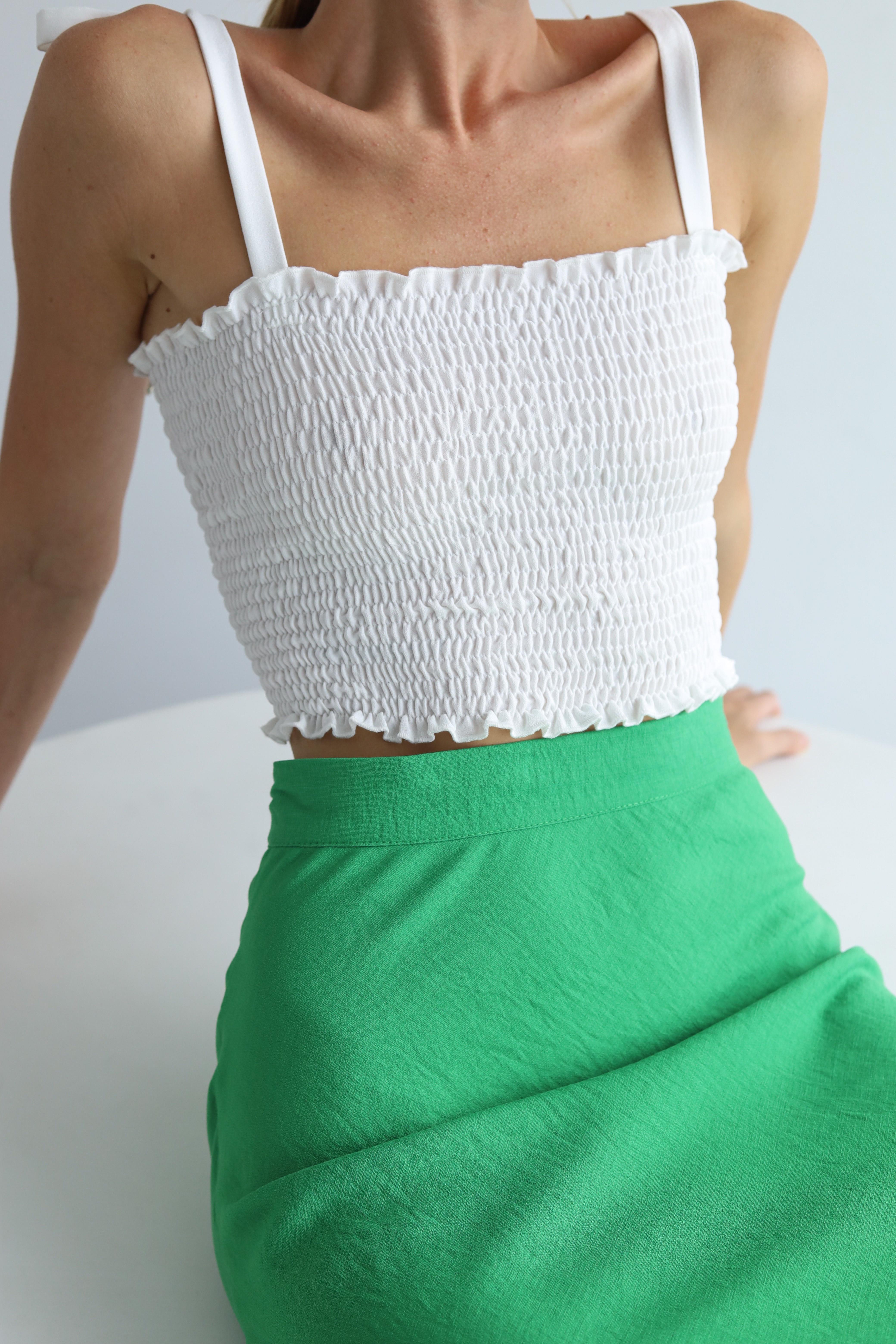 Спідниця-трапеція міді Дика Спідниця XS Зелений (3027) - фото 3 Спідниця-трапеція міді Дика Спідниця XS Зелений (3027) - фото 3