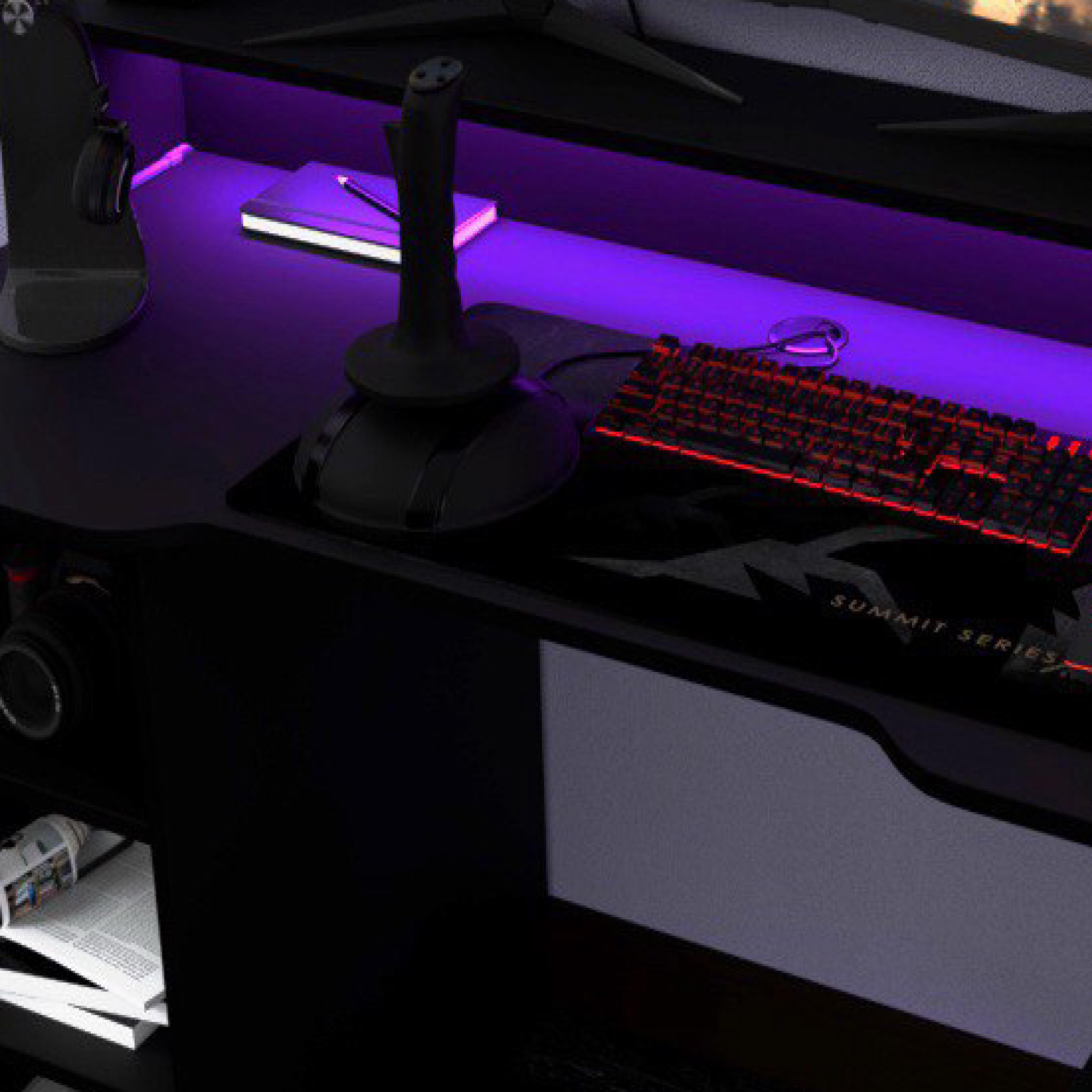 Компьютерный стол Mebellini Маршал NEW 1300х710/860х600 мм Черный (арт.SKEP1000-173) - фото 5 Компьютерный стол Mebellini Маршал NEW 1300х710/860х600 мм Черный (арт.SKEP1000-173) - фото 5