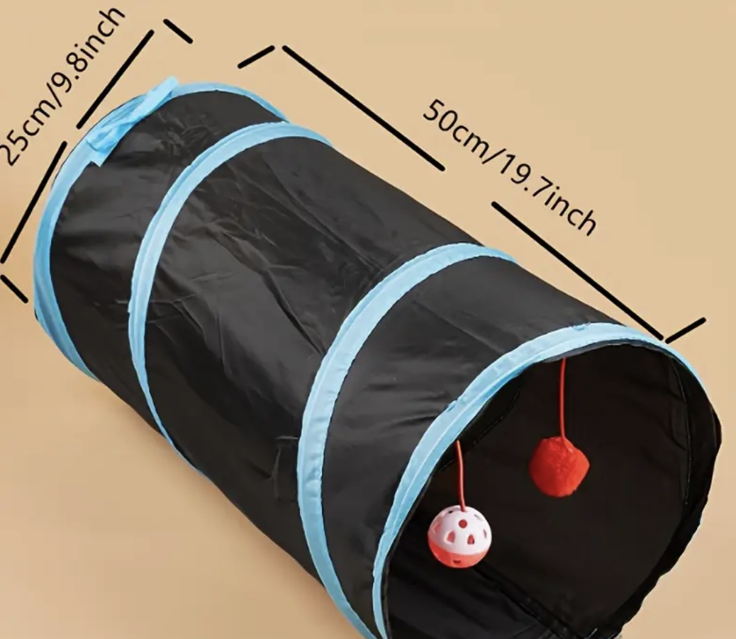 Ігровий тунель для котів складаний з м'ячиками 25х50 см Різнокольоровий (29468550) - фото 2 Ігровий тунель для котів складаний з м'ячиками 25х50 см Різнокольоровий (29468550) - фото 2