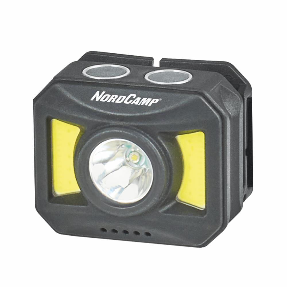 Фонарь налобный Nord Camp 150+140Lm 3W+COB 850 mAh Белый/Красный (NC30600)