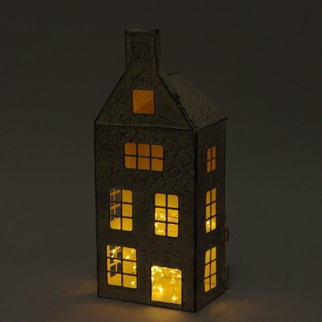 Подсвечник Flora Домик металлический 33 см Кремовый (39572) - фото 2 Подсвечник Flora Домик металлический 33 см Кремовый (39572) - фото 2