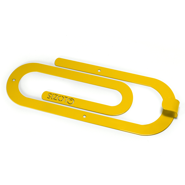 Крючок настенный Glozis Clip Yellow H-010 26х10 см - фото 2