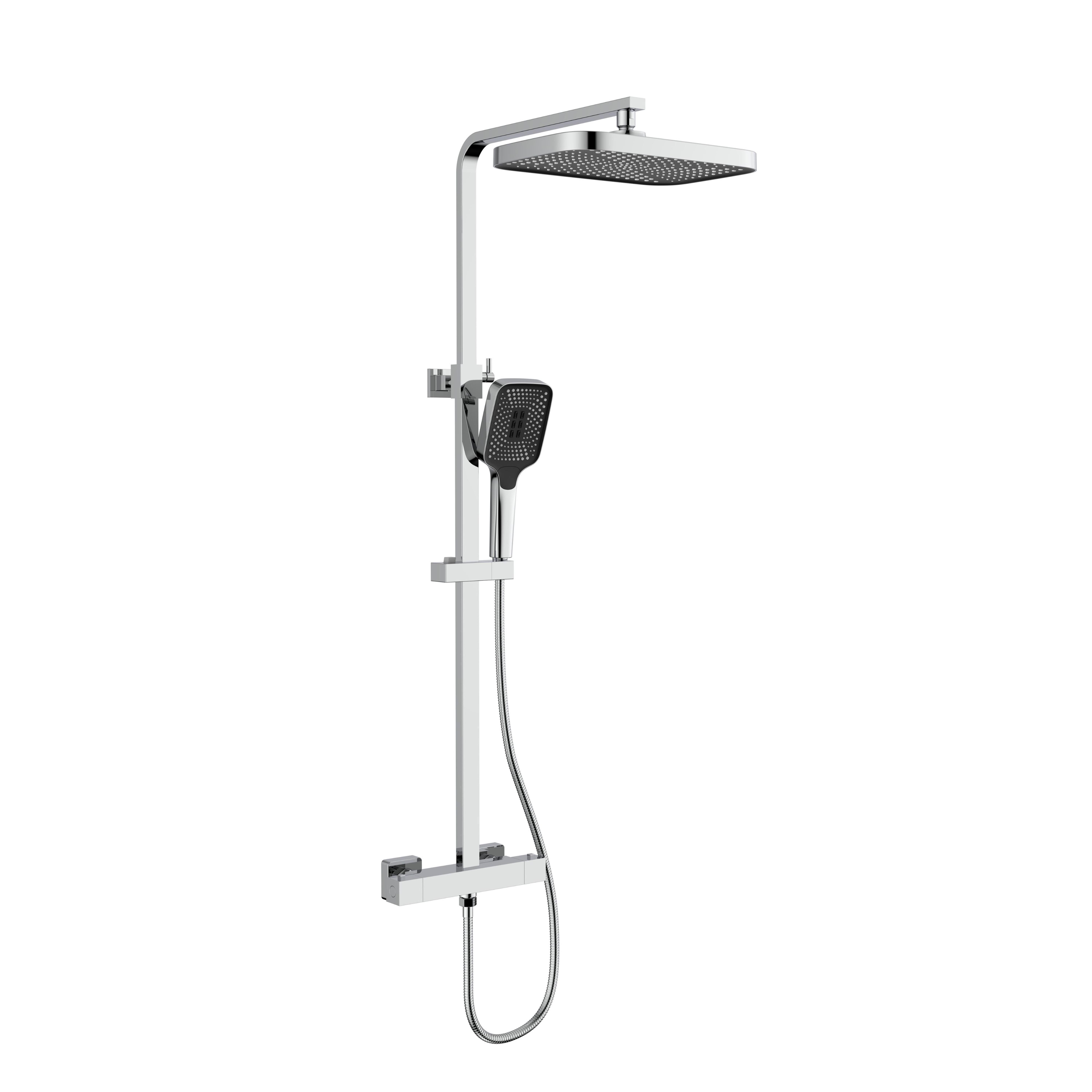 Душевая система Q-tap Sloup QTSL57103KNC термостатическая на два потребителя Chrome (SD00042916)