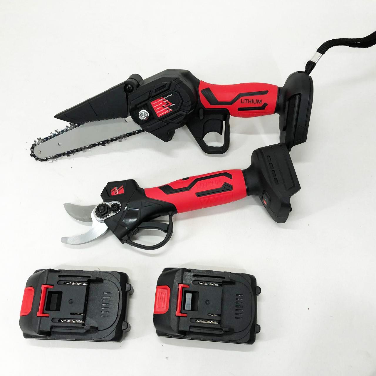 Набор KRAFFTEC секатор аккумуляторный/мини-пилка цепная в кейсе с JS-574 2 АКБ (2397859848) - фото 10 Набор KRAFFTEC секатор аккумуляторный/мини-пилка цепная в кейсе с JS-574 2 АКБ (2397859848) - фото 10