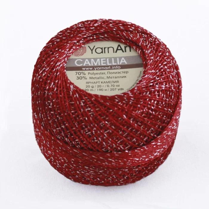 Пряжа YarnArt Camellia с металлическими блистерами 20 г Красный №416 (2251098452)