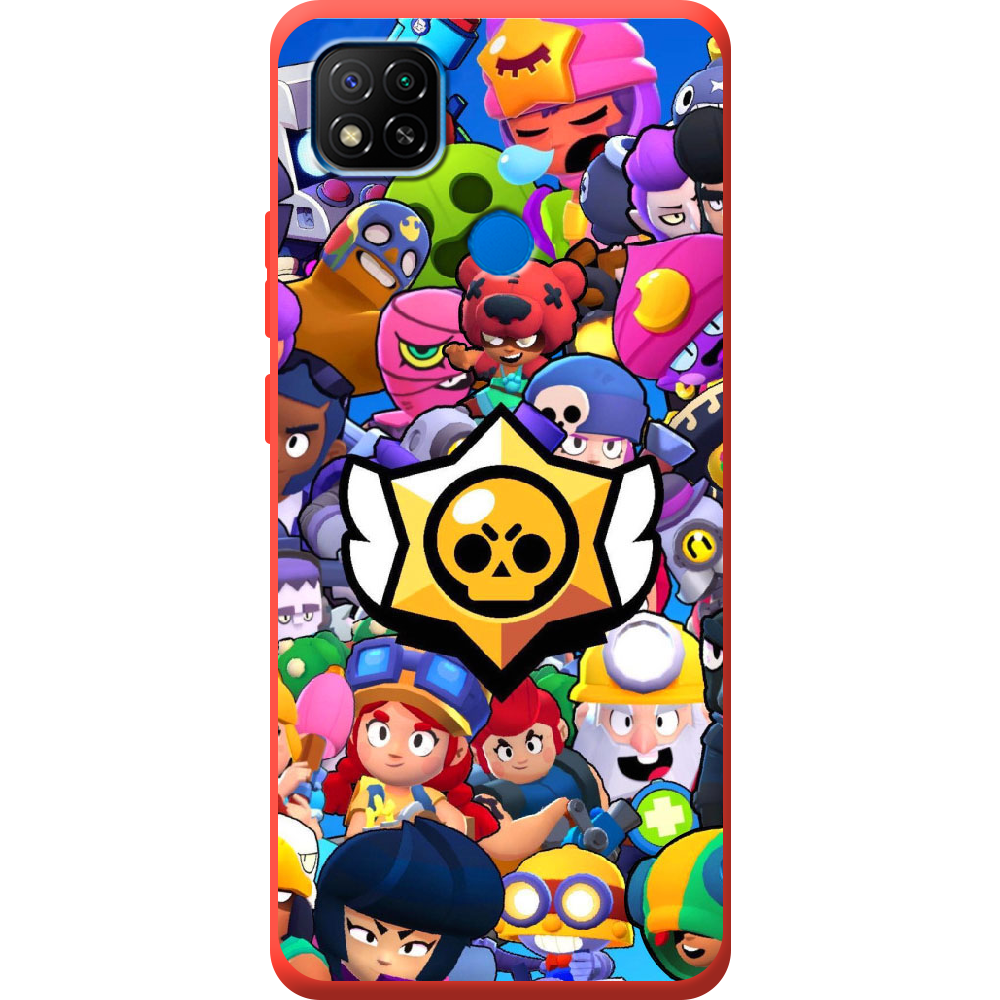 Чехол BoxFace Xiaomi Redmi 9C Brawl Stars Красный силикон (40879-up2389-44021)