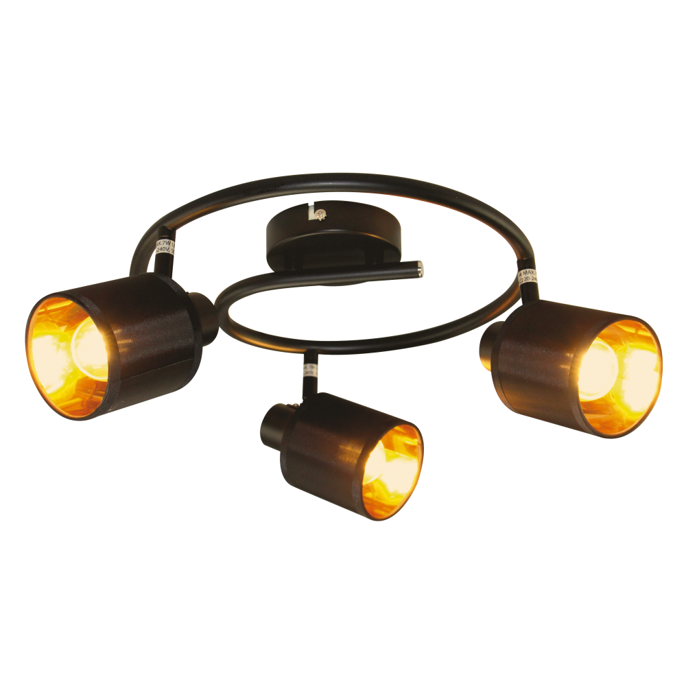 Світильник-спот потрійний стельовий Velmax V-TPL-WL004-4 35W E14 220V (28687590)