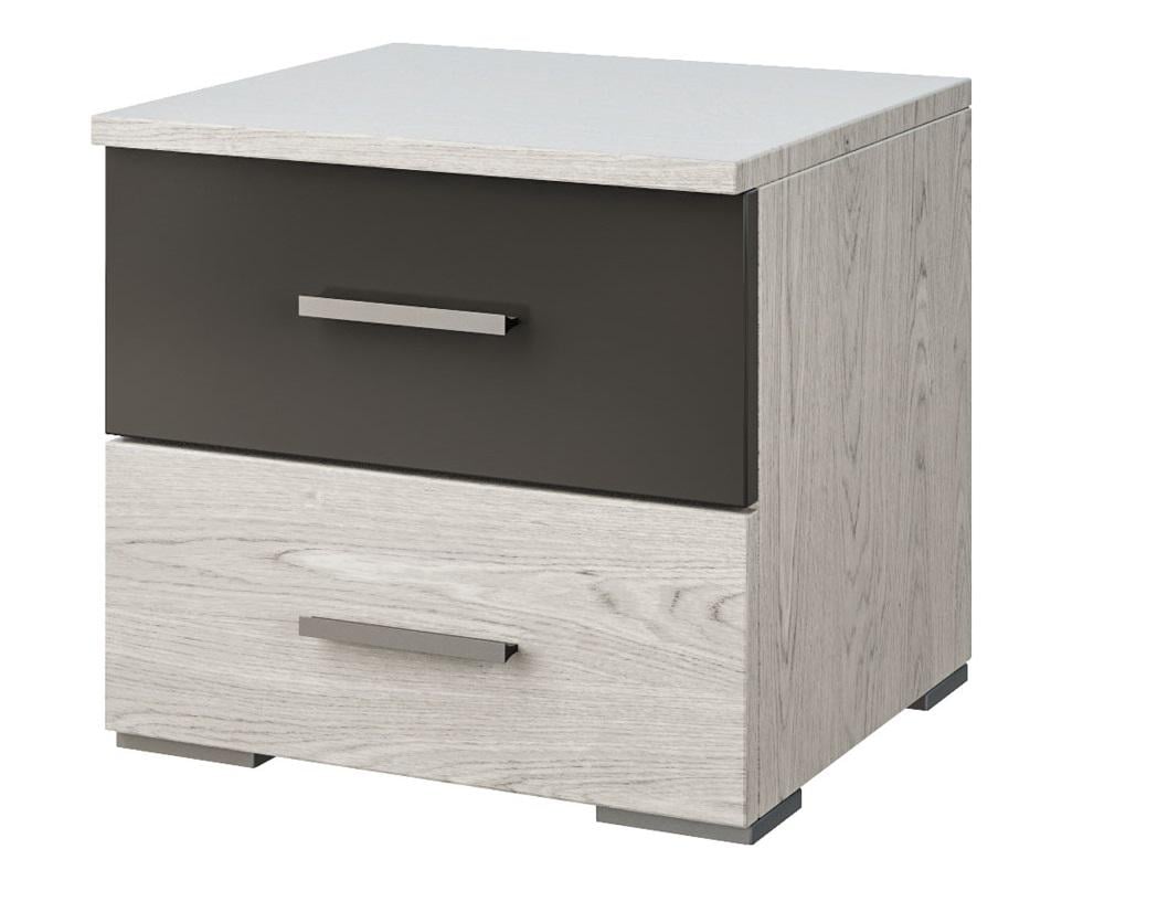 Тумба прикроватная Світ Меблів Лилея Новая ДСП Аляска/Антрацит