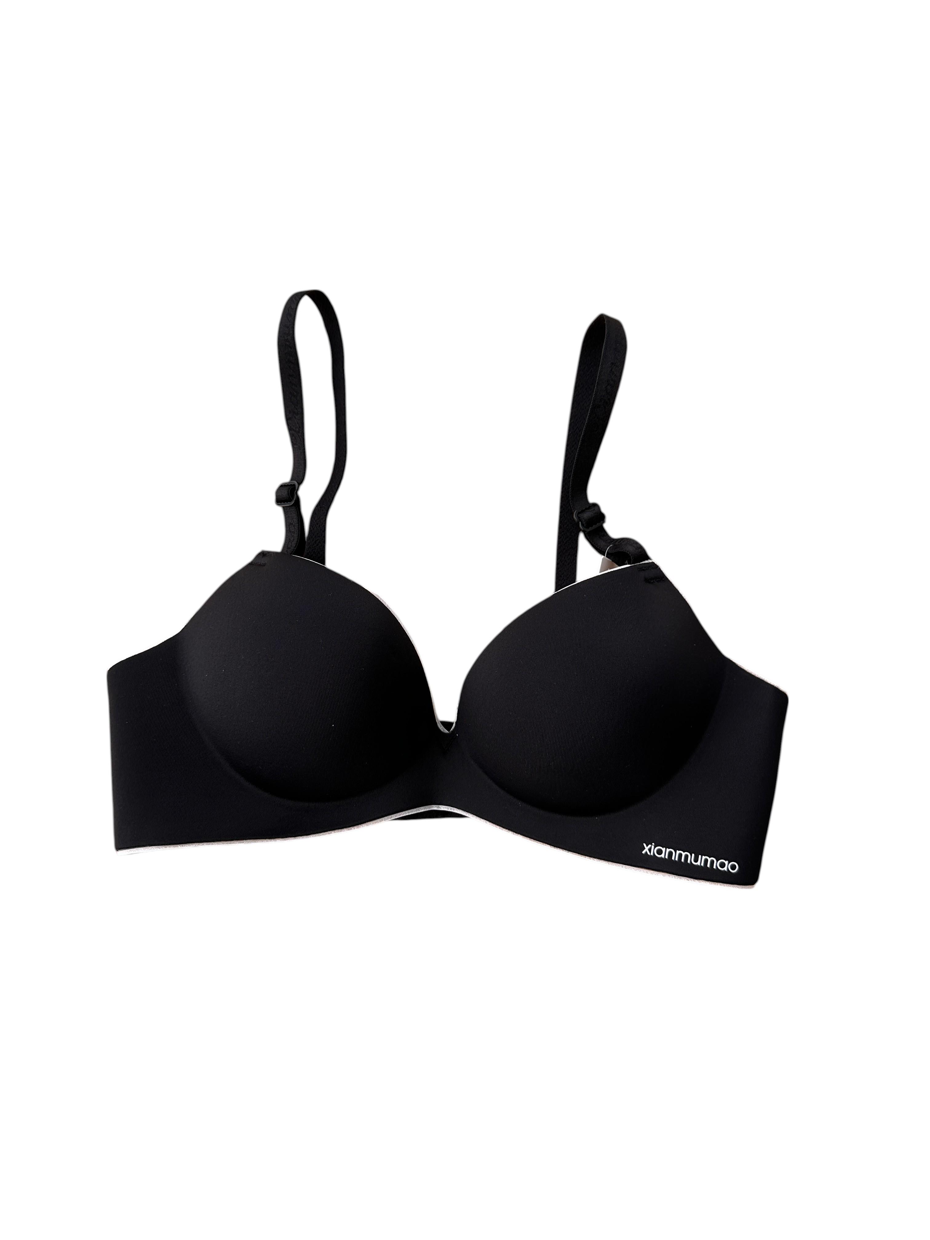 Бюст бесшовный без косточек с корректирующим пуш-ап 80В Черный (A64)