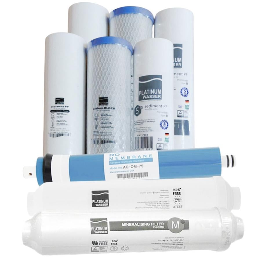 Комплект картриджей для обратного осмоса Platinum Wasser 6 степеней на 1 год (5463)