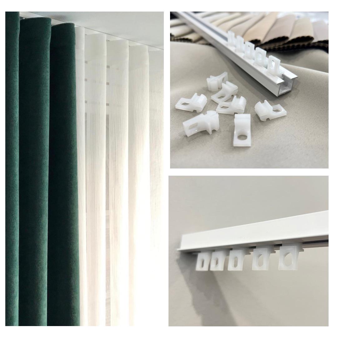 Бігунки KS для профільних карнизів Quadrum 100 шт. Білий - фото 5