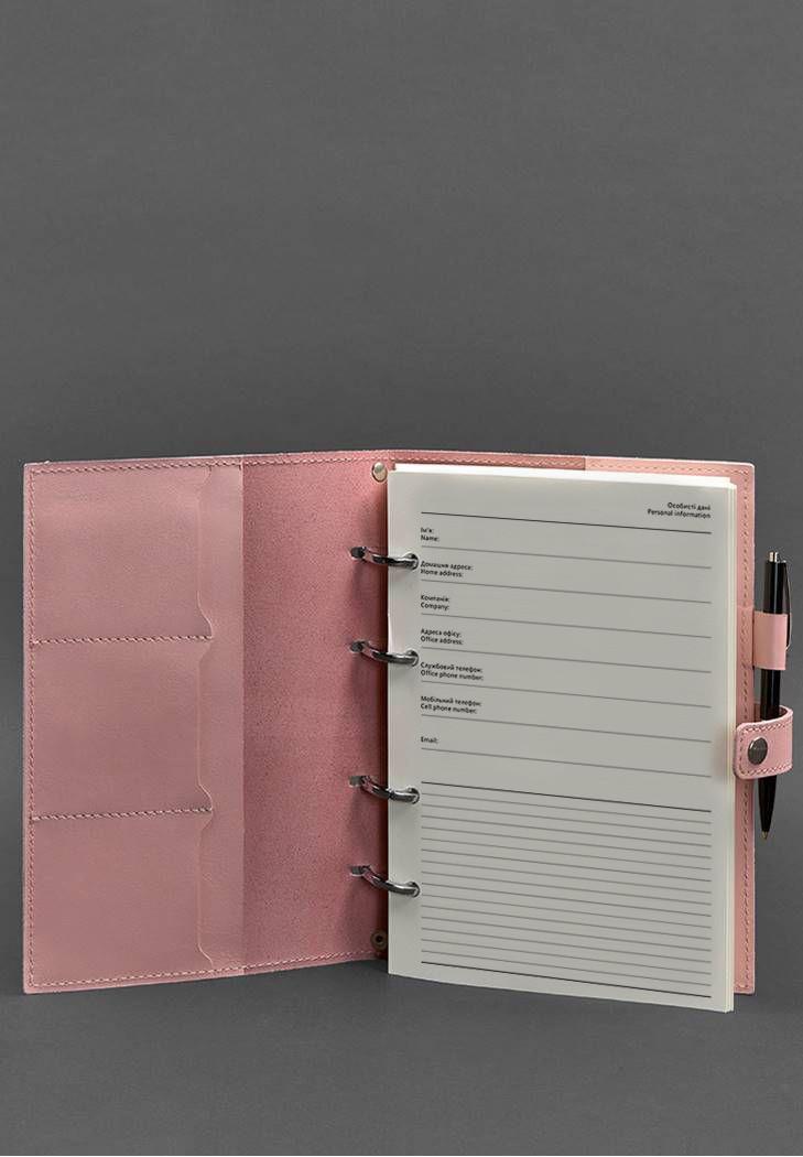 Блокнот шкіряний Софт-бук 9.1 з датованим блоком Рожевий (A-027492) - фото 4 Блокнот шкіряний Софт-бук 9.1 з датованим блоком Рожевий (A-027492) - фото 4