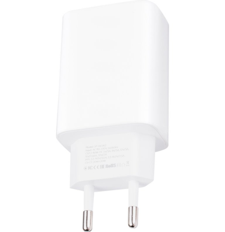 Зарядний пристрій мережевий Gelius Dos GP-HC062 40W 2Type-C White (2650207079) - фото 3 Зарядний пристрій мережевий Gelius Dos GP-HC062 40W 2Type-C White (2650207079) - фото 3