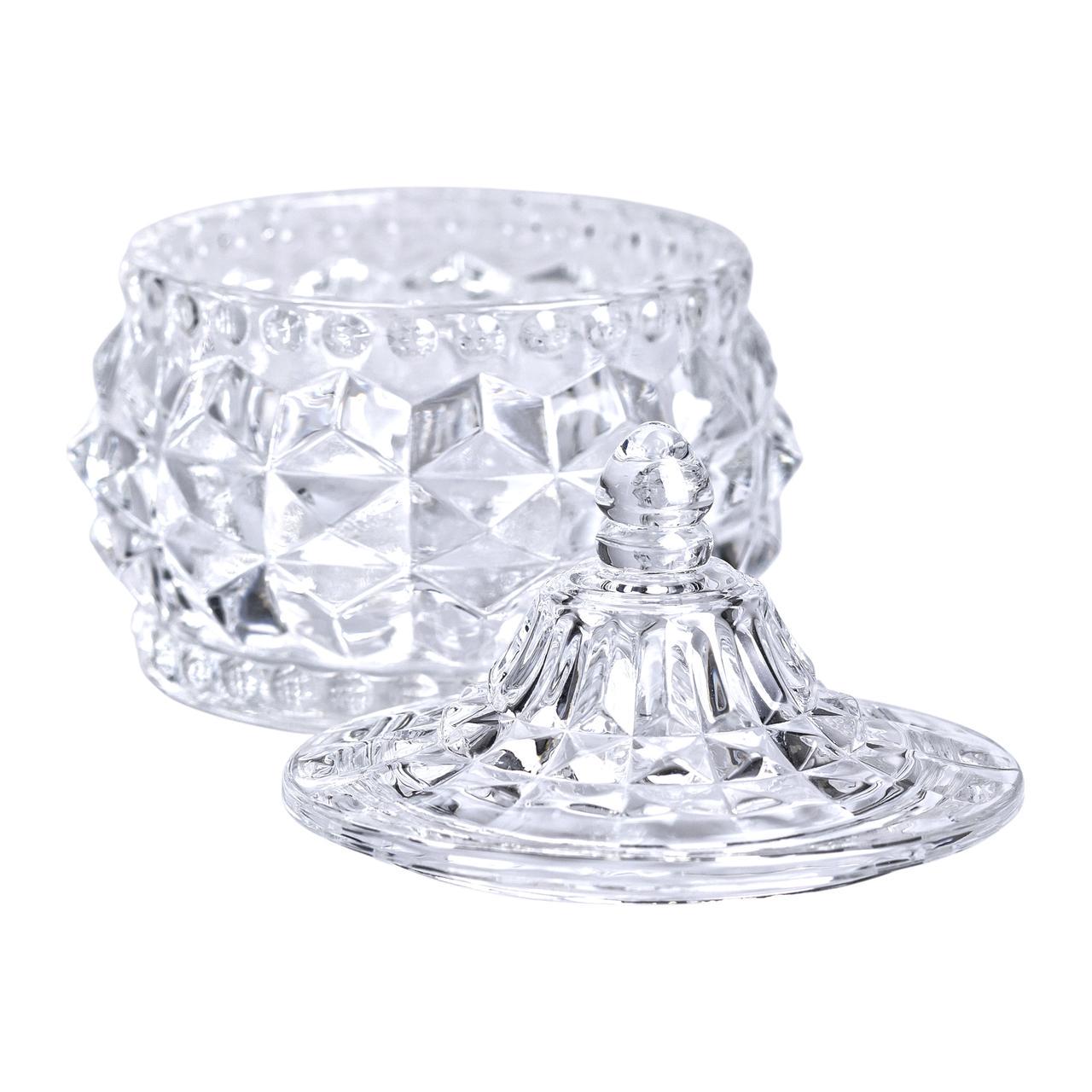 Цукерниця скляна з кришкою кругла 8 см (5949)