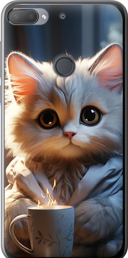 Чехол на HTC Desire 12 Plus White cat (5646u-1485-42517) Чехол на HTC Desire 12 Plus White cat (5646u-1485-42517)