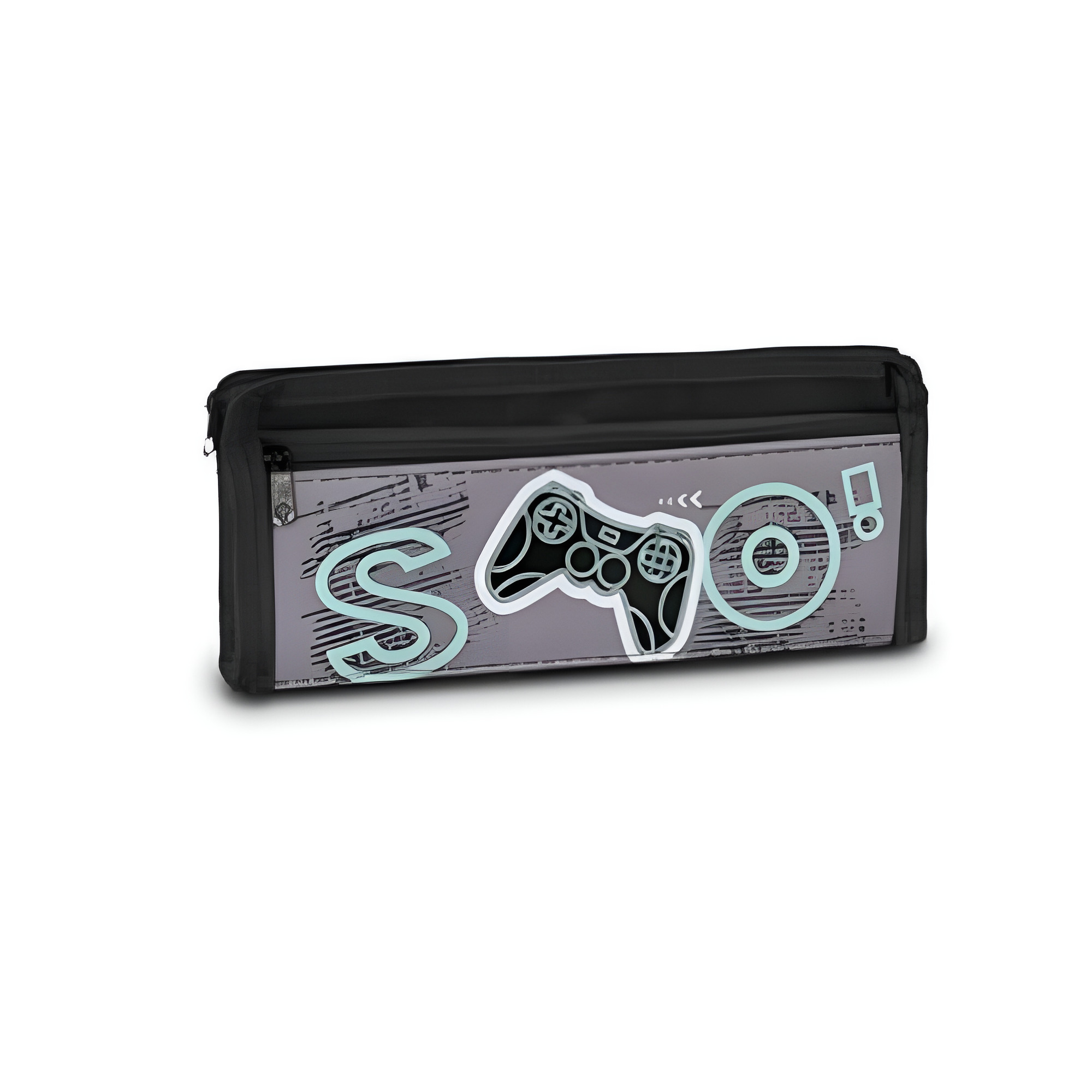 Пенал школьный Stenson So на 2 отделения 21х9,5х4,5 см Черный с серым (R97905)