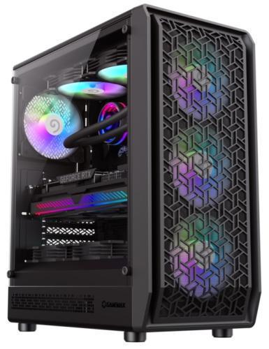 Корпус GameMax Forge AB, черный, без БП, Midi Tower, E-ATX / ATX / Micro ATX / Mini ITX, Type-C / USB 3.0 / USB 2.0, макс. CPU -