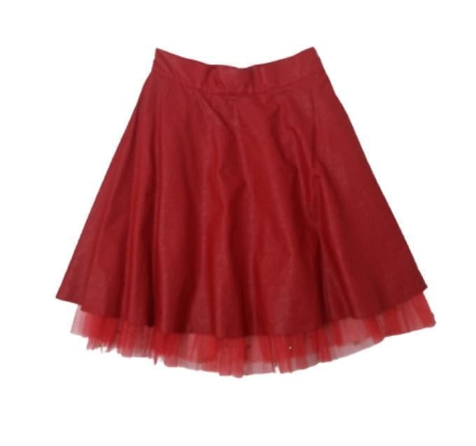 Юбка для девочки эко-кожа Mevis 2988 158 см Красный (911401_158)