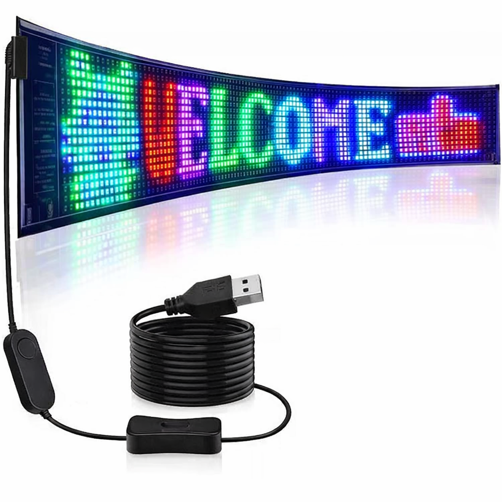 Экран гибкий LED 59,9×12 см с Bluetooth и пультом (9940)