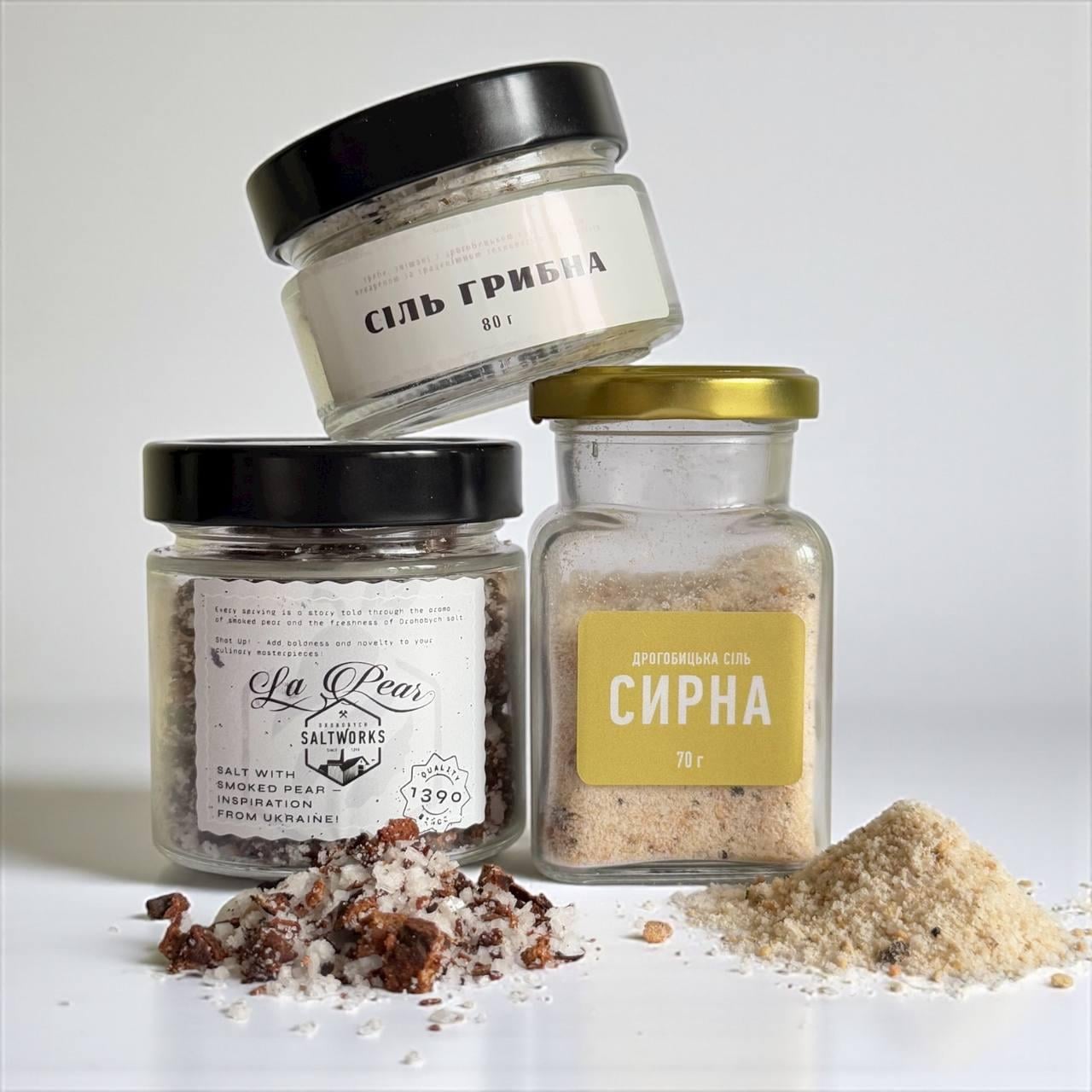 Набор солей для гурманов грибная/копченая груша/сырная – 70/120/70 г (2775406526)