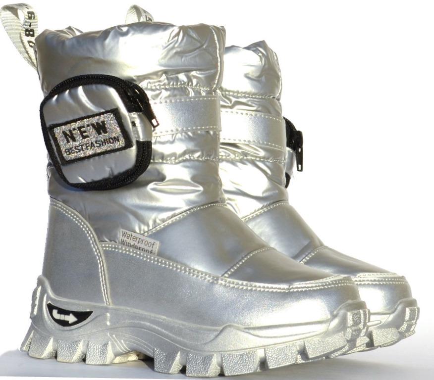 Дутики TOM.M 10104F на овчине р. 31 Серебристый (96854)