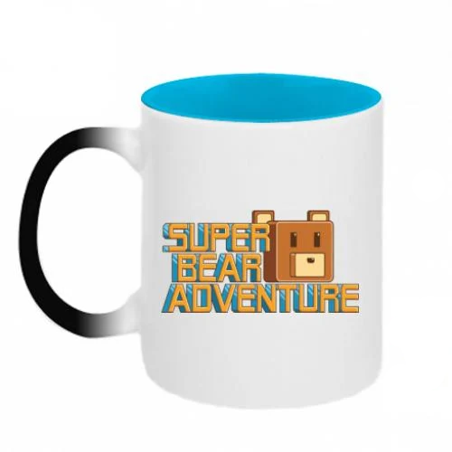 Кружка хамелеон двухцветная Super Bear Adventure 320 мл Белый с голубым (17961232-33-204682)