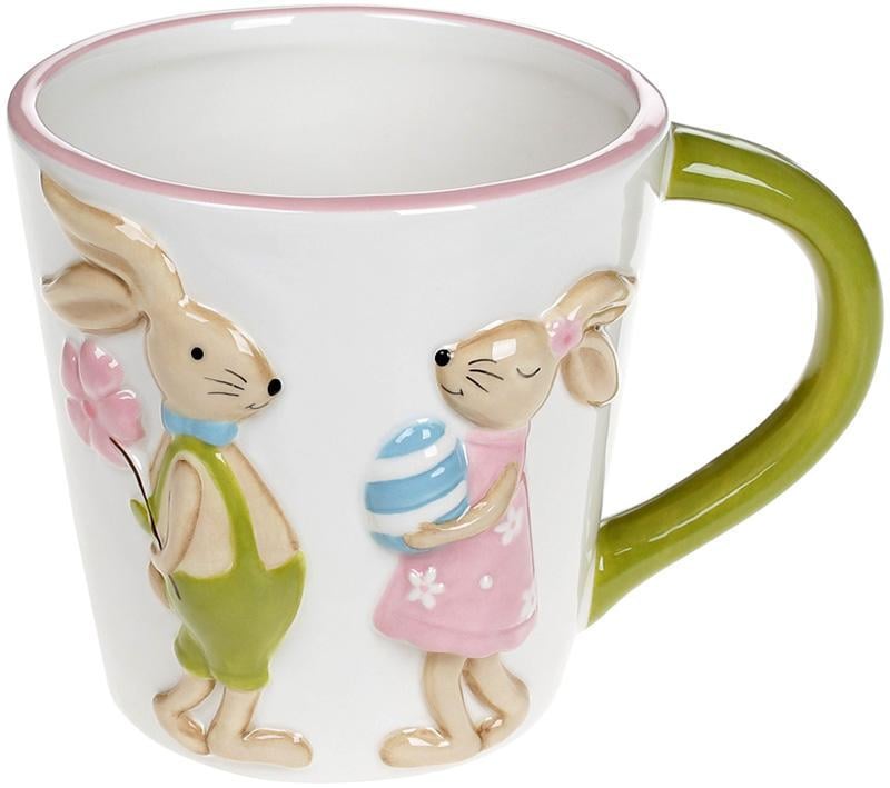 Чашка керамическая мыли зайчики 450 мл Чашка керамическая мыли зайчики 450 мл