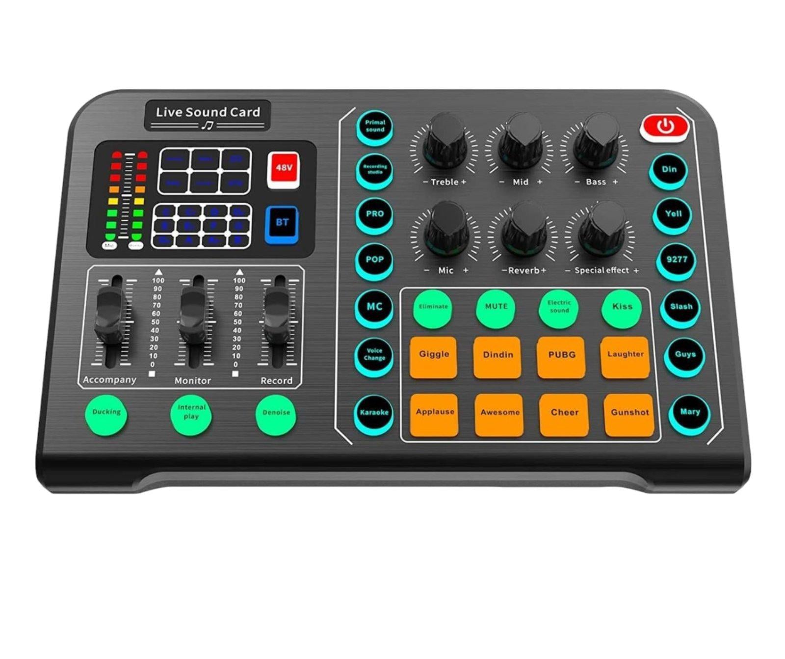 Аудіоінтерфейс Xisono професійний аудіомікшер з DJ-мікшером