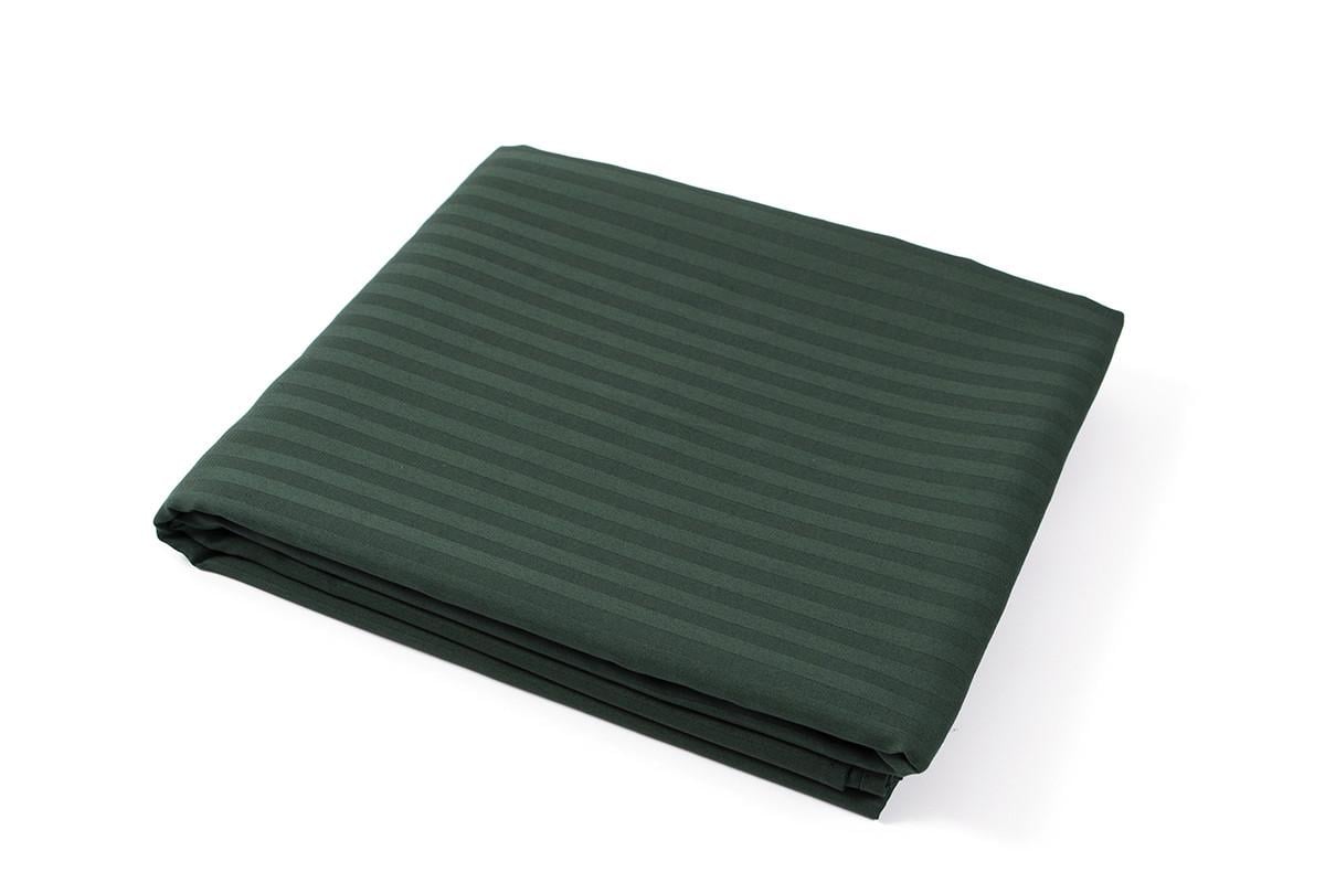 Простынь Lotus Отель Сатин Страйп 140х200х25 на резинке Изумрудный (svt-2000022301916)