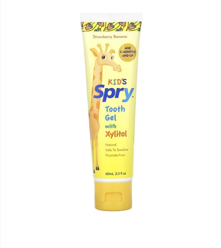 Зубной гель для детей Xlear Kid's Spry Tooth Gel с ксилитом клубника банан 60 мл