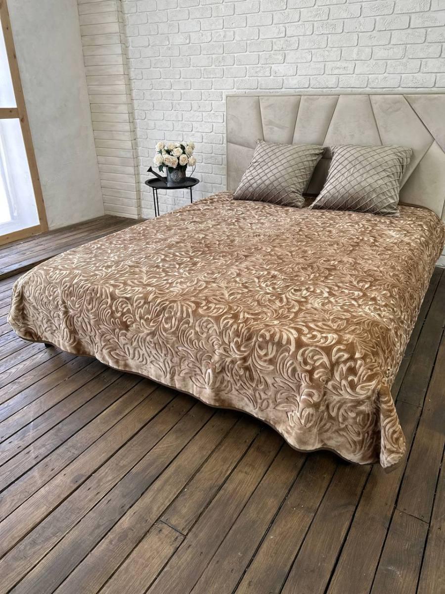 Плед м'який 210х230 см Коричневий (Д-plush-pled-008) - фото 4 Плед м'який 210х230 см Коричневий (Д-plush-pled-008) - фото 4