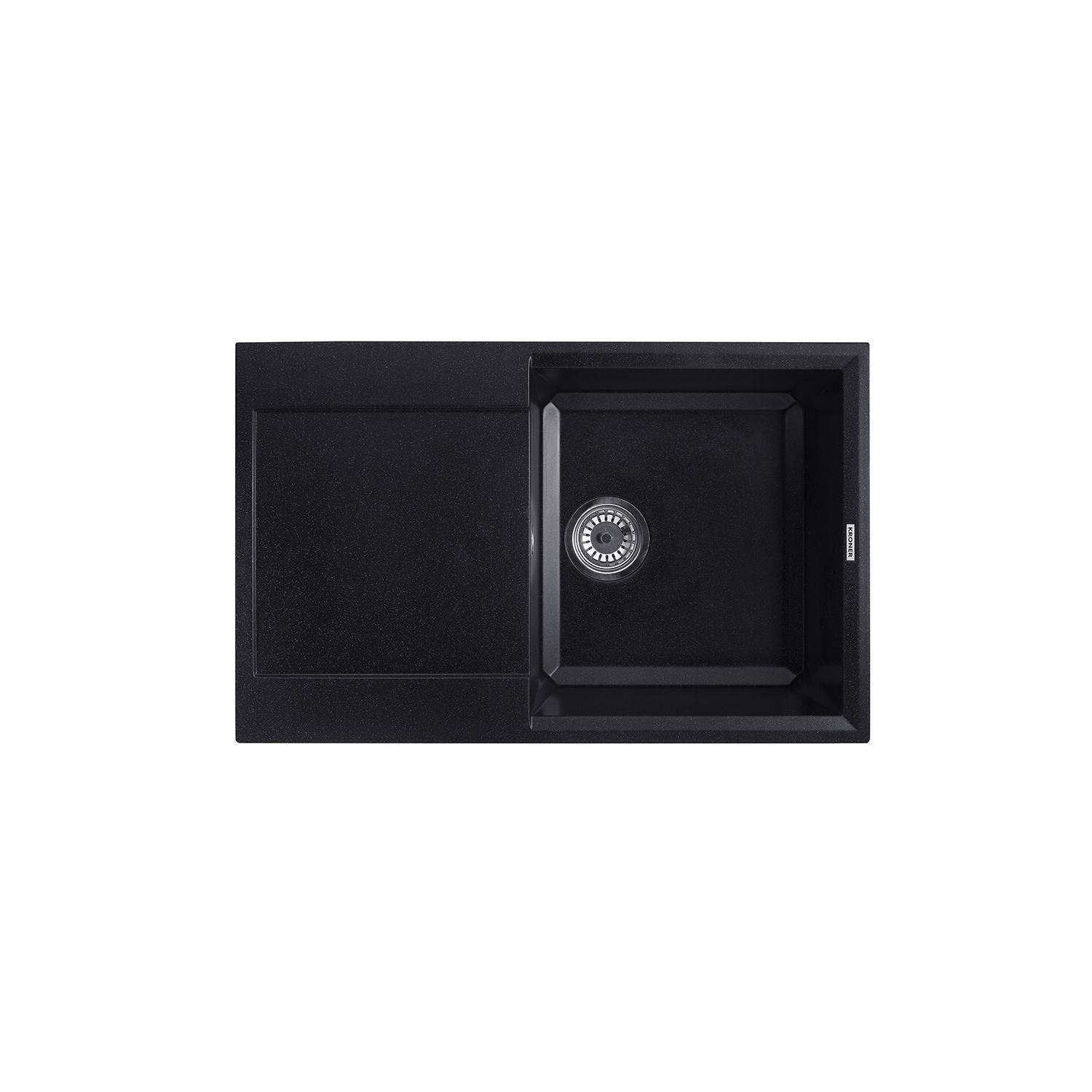 Мойка кухонная Kroner KRP Komposit SCH 7850 и смеситель для кухни Kroner KRP Edelstahl Klassisch SCH035