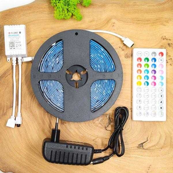 Комплект светодиодной ленты RGB Bluetooth 220v с пультом 5 м (24014321)