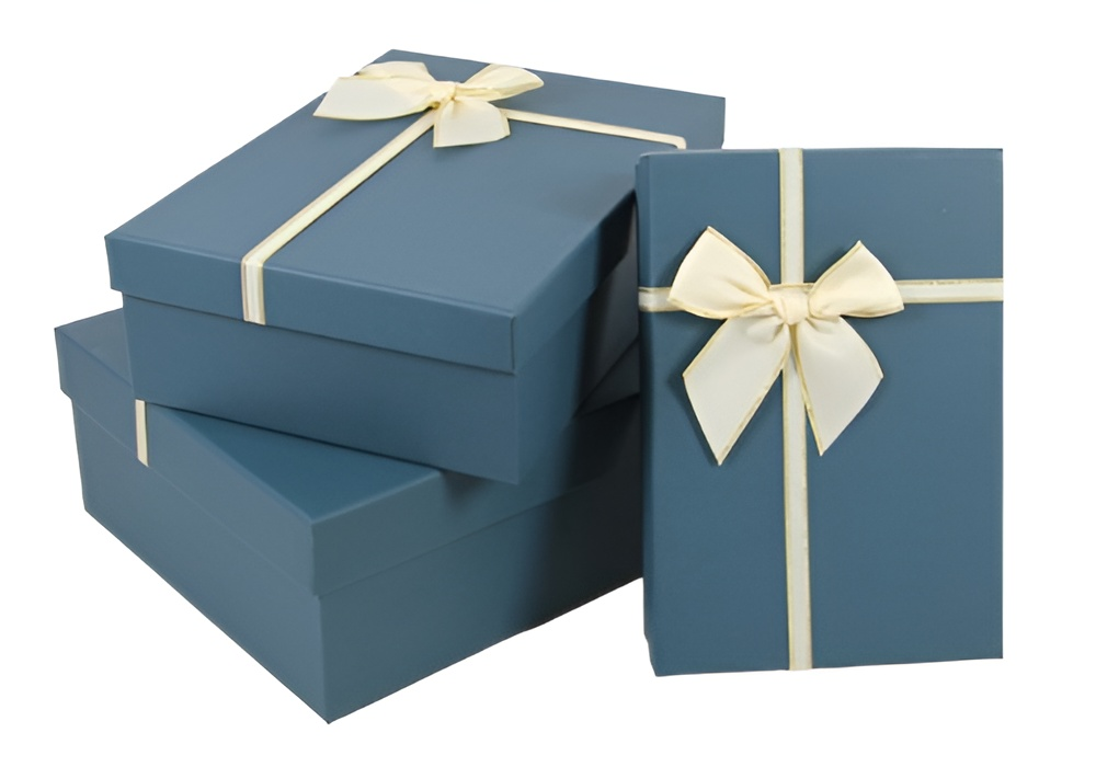 Подарочные коробки UFO прямоугольные 3 шт. Синий (UG-10341-54)