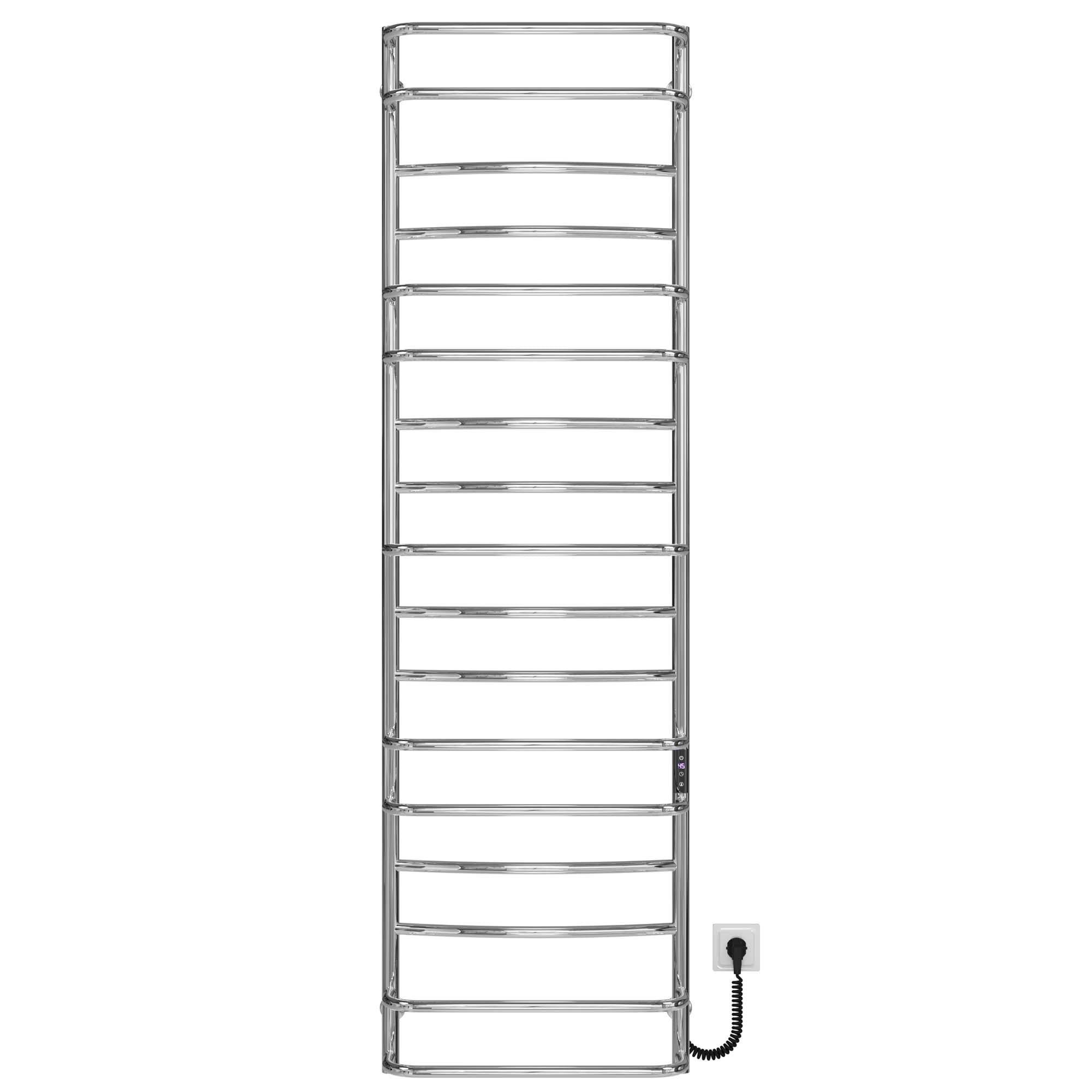 Полотенцесушитель электрический Deffi Аквамикс П17 JD03 правое подключение нержавеющая сталь 500x1800 мм Хром (C.AM.180.50.17.ECR1)