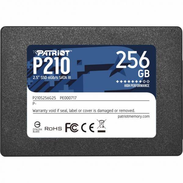 SSD-накопичувач Patriot P210 256Gb SATA III 2,5" 3D NAND (P210S256G25) SSD-накопичувач Patriot P210 256Gb SATA III 2,5" 3D NAND (P210S256G25)