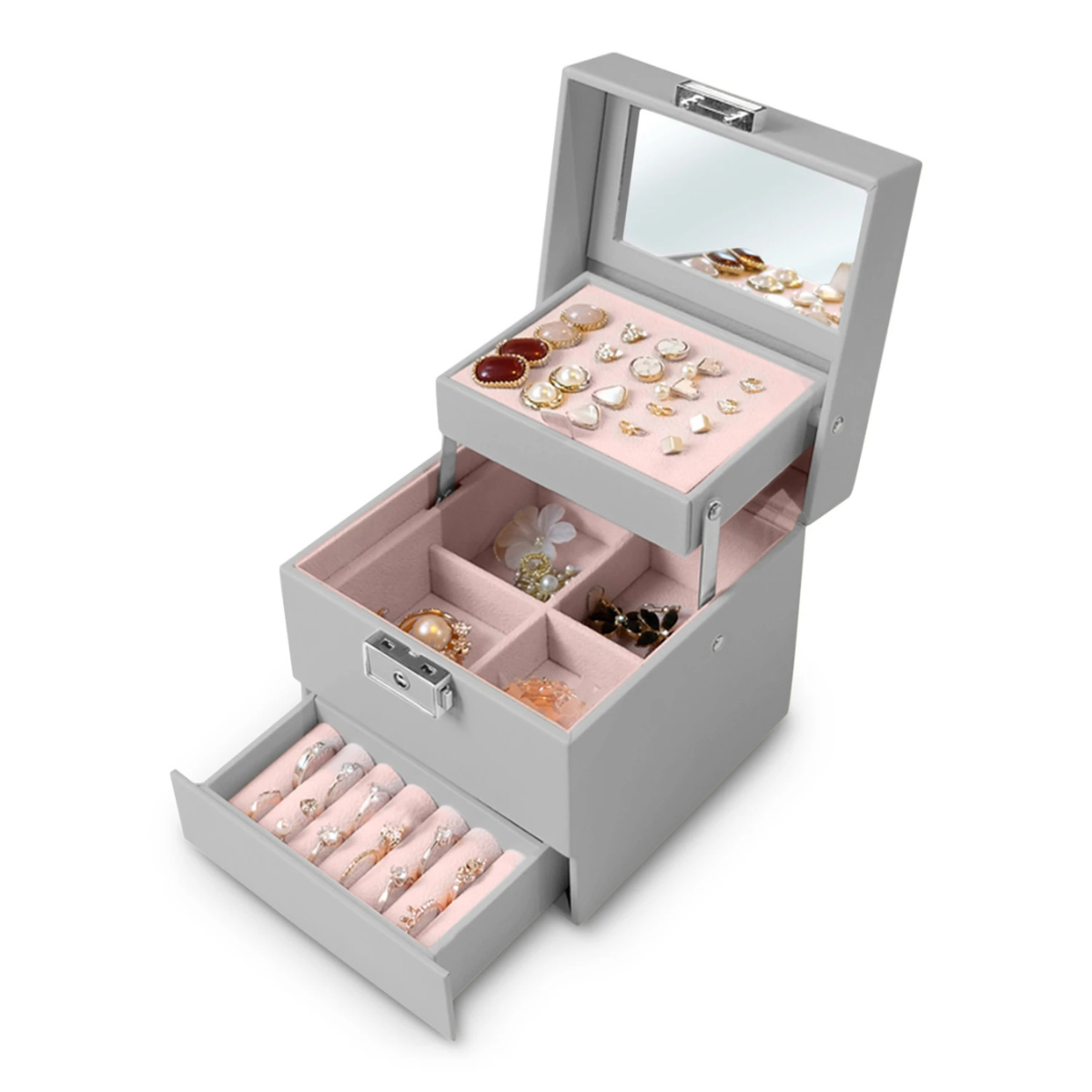 Ящик для ювелирных изделий MS-703 Massido Серый (100911)