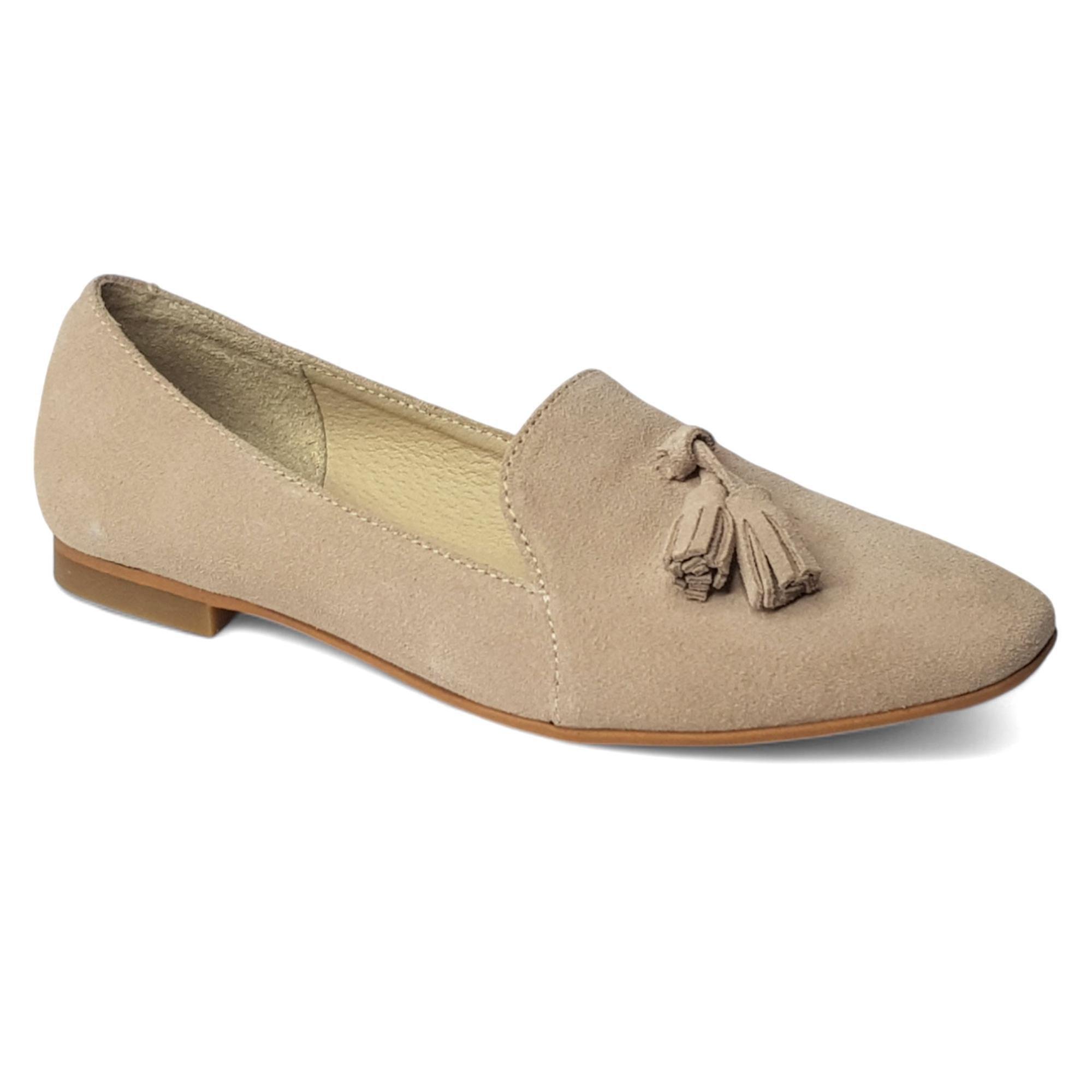 Туфли-лоферы женские осенние Larsena р. 36 Бежевый (035569-36)