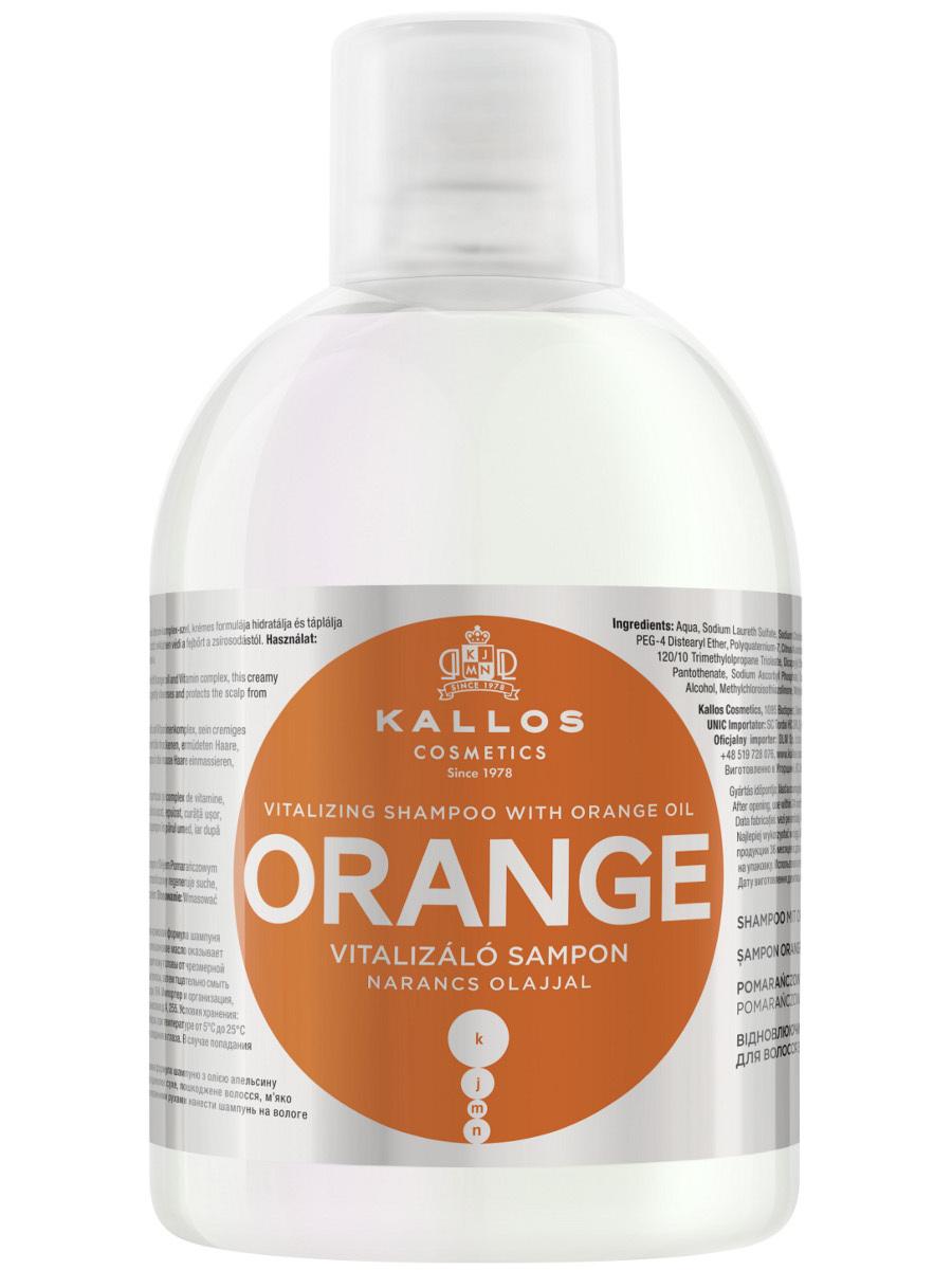 Шампунь для волос Kallos Cosmetics Orange Shampoo восстанавливающий с маслом апельсина 1000 мл