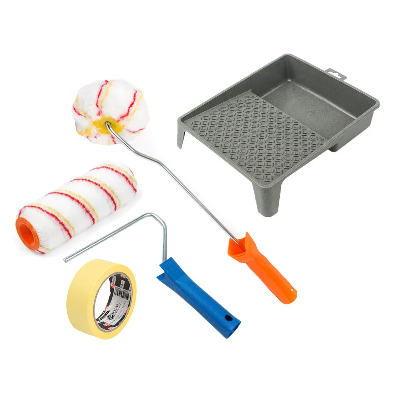 Набір для фарбування Polax валик "Роял" 180 мм кутовий валик/ванночка для фарби і малярська стрічка (335-45)