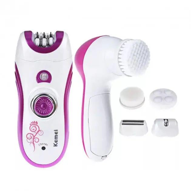 Эпилятор женский аккумуляторный Kemei KM-3066 для сухой и влажной кожи пластик Розовый (opt-103696)
