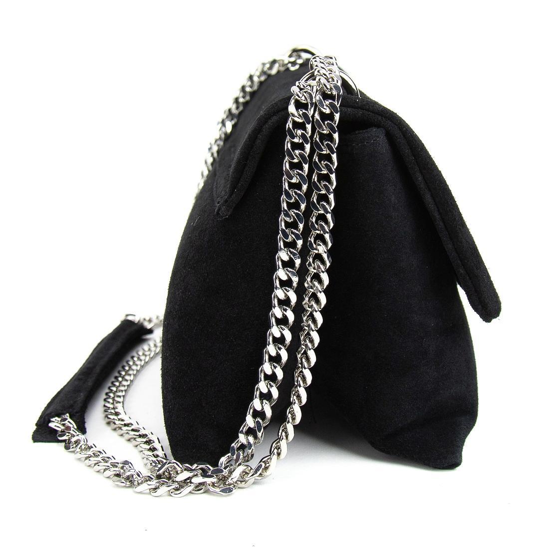 Женская сумка кросс-боди Royal Bag F-IT-8545A замшевая на цепочке Фиолетовый (8087) - фото 3 Женская сумка кросс-боди Royal Bag F-IT-8545A замшевая на цепочке Фиолетовый (8087) - фото 3