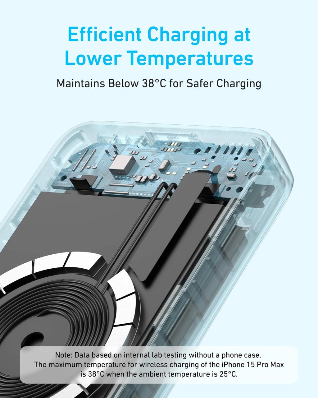 Повербанк магнітний Magsafe Anker A1684 10000 mAh з бездротовою зарядкою для iPhone Рожевий (26919975) - фото 6 Повербанк магнітний Magsafe Anker A1684 10000 mAh з бездротовою зарядкою для iPhone Рожевий (26919975) - фото 6